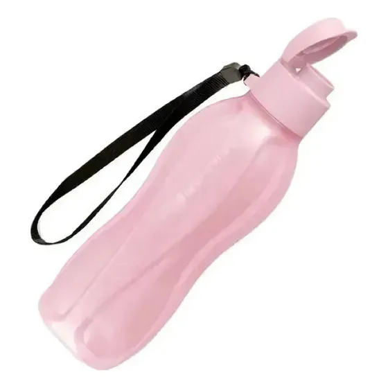 Gorra con cordón Tupperware Eco Tupper Plus, 500 ml, color rosa translúcido