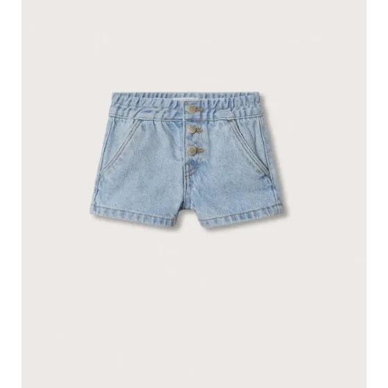 Short De Jean Con Botones De Niña Marca Mango Kids