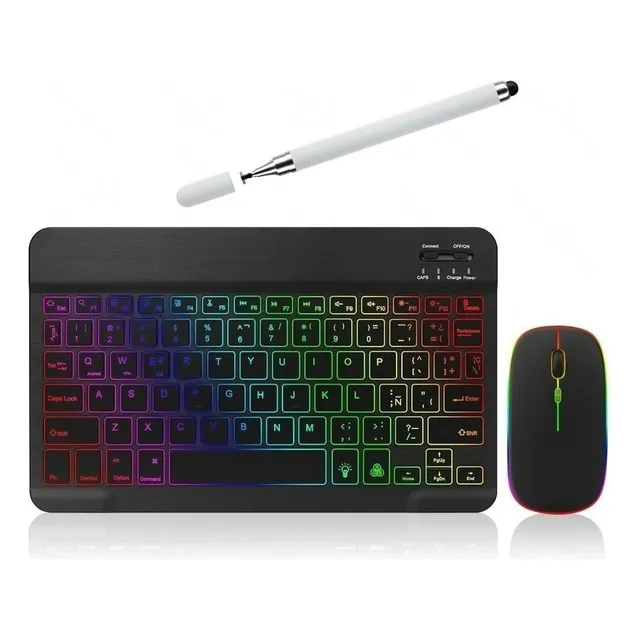 Juego Teclado Y Mouse Inalámbricos Goojodoq For iPad
