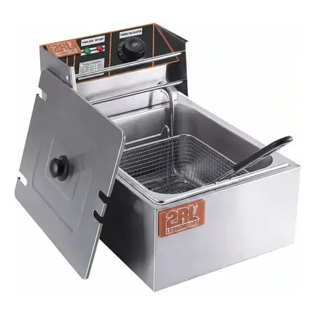 Freidora Eléctrica Industrial 2RL de Acero Inoxidable Para Aceite de 6 Litros