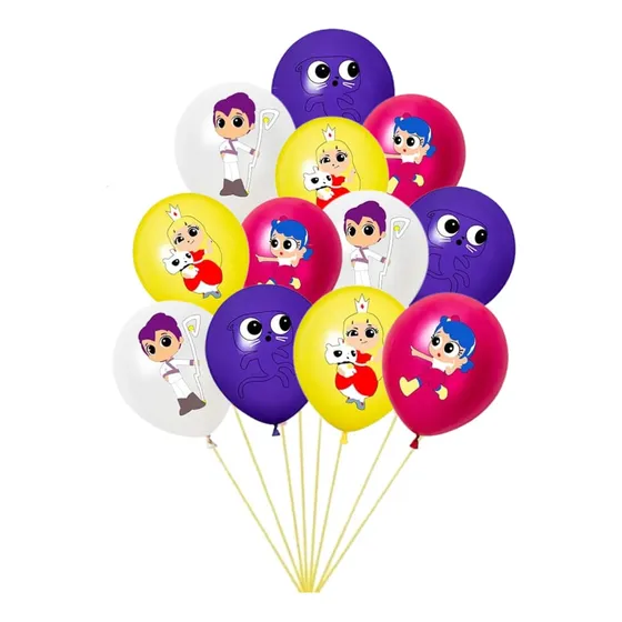 Set De 12 Globos Latex Para Fiesta Diferentes Diseños 