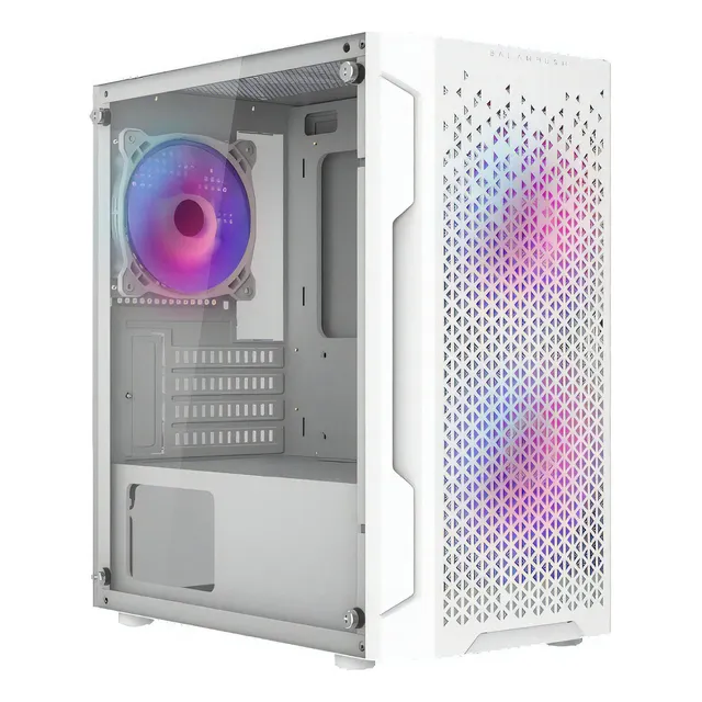 Gabinete Gamer BALAM RUSH ARTIC GI725 M-Atx Mini Torre 3 Fan Cristal Templado Blanco BR-936125