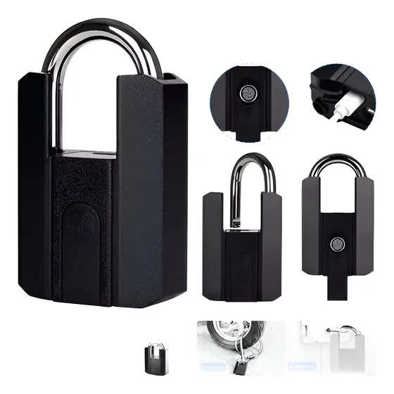 Candado Smart Ttlock Huella Super Reforzado 10mm / Ip67 Negro