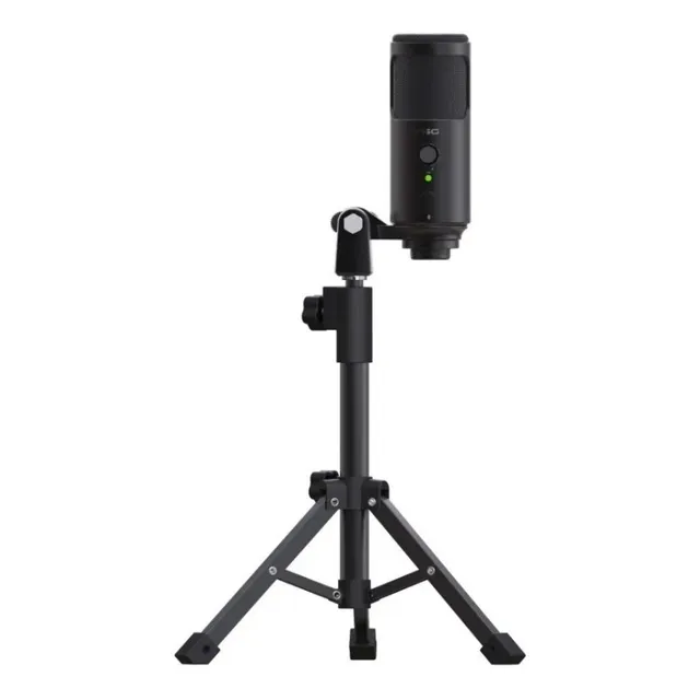 Microfono Gamer Vsg Omkara Condensador Usb Cardioide Mc440 Color Negro