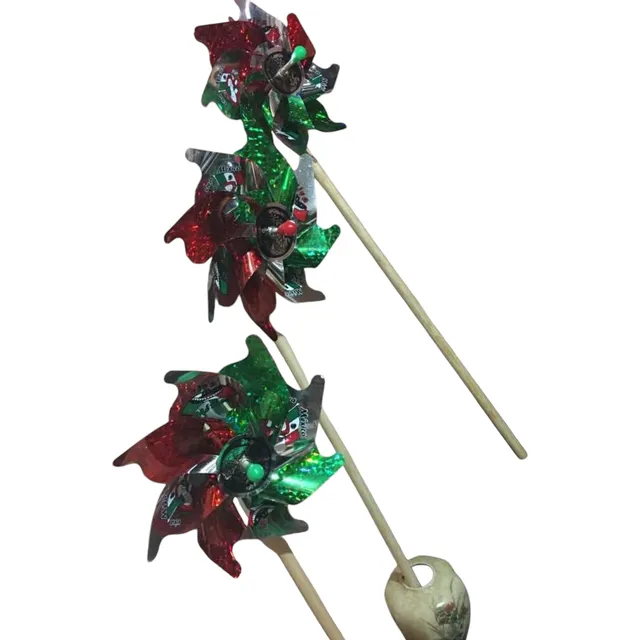 Rehilete Mediano Tricolor 22cm Diámetro, 22pz