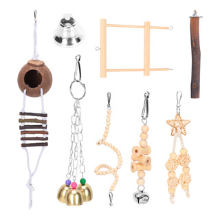 Juguetes Y Accesorios Para Periquitos, 7 Unidades, Casa De C Juguetes Y Accesorios Para Periquitos, 7 Unidades, Casa De C