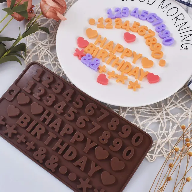 Molde Happy Birthday Numeros De Silicon Fondant 