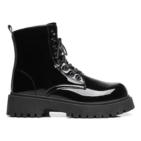 Botas Casuales Hombre Zapatos De Charol Plataforma Cómodo