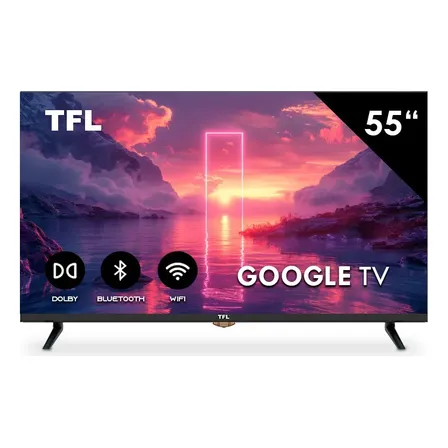 Pantalla Smart Tv 55 Pulgadas Tfl Google Tv 4k Ultra Hd Frameless Bluetooth Dolby Audio