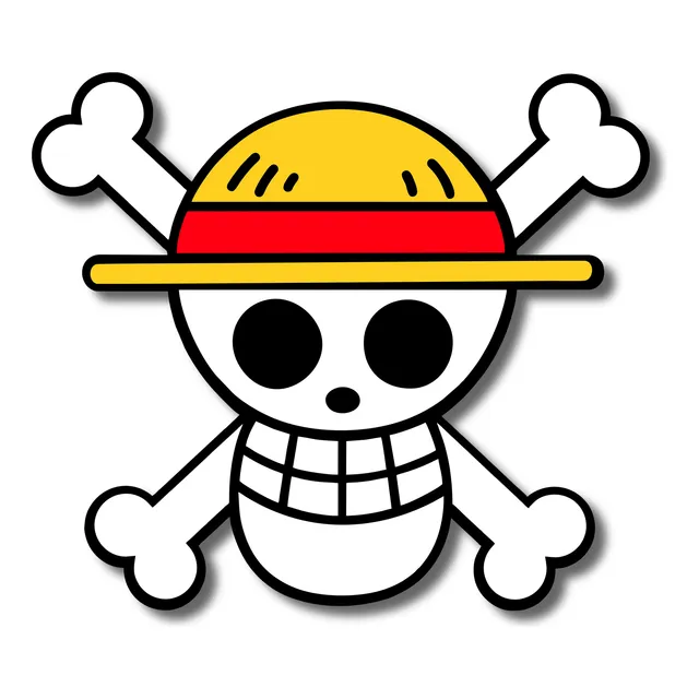 Cuadro Onepiece Calavera Luffy Calado 40x40cm Memoestampados