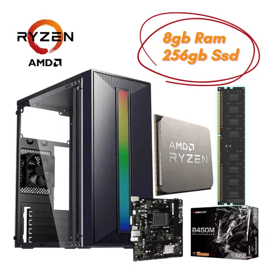Pc Gamer Ryzen 3 2200g 8gb Ram 256gb Ssd