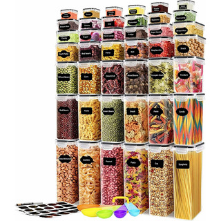 Recipiente Hermético Con Tapa Para Guardar Alimentos 42 Pcs Recipiente Hermético Con Tapa Para Guardar Alimentos 42 Pcs