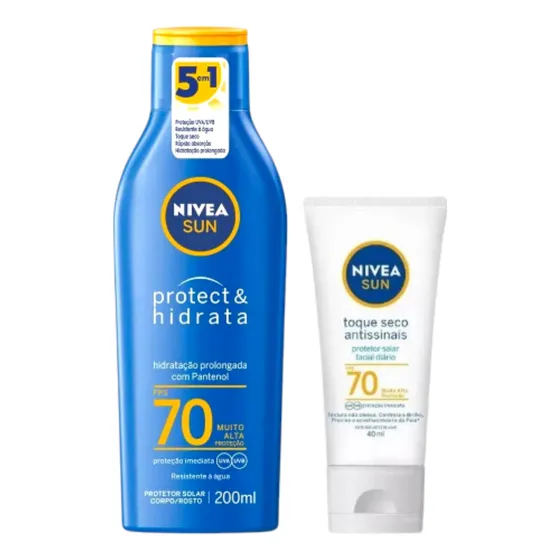 Nivea Sun Protector Solar 70 Fps + Protec.facial 70 Fps