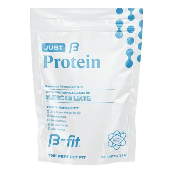 B-fit B Just Protein 100% Pura 1 Kg 33 Servicios Sin Sabor P