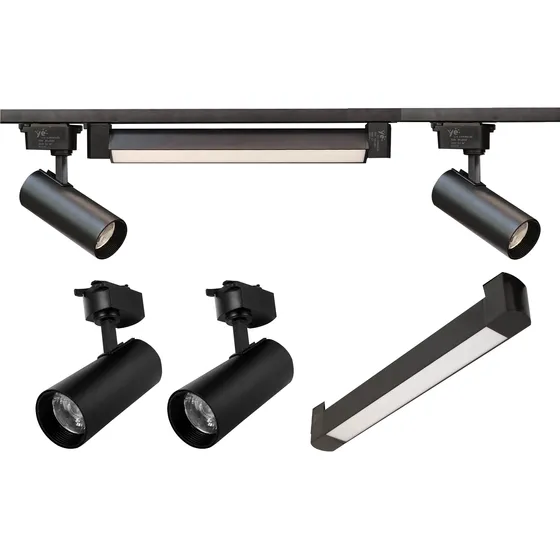 Kit Trilho Eletrificado 1m+1 Difusa 30w+2 Spot 20w - Bivolt