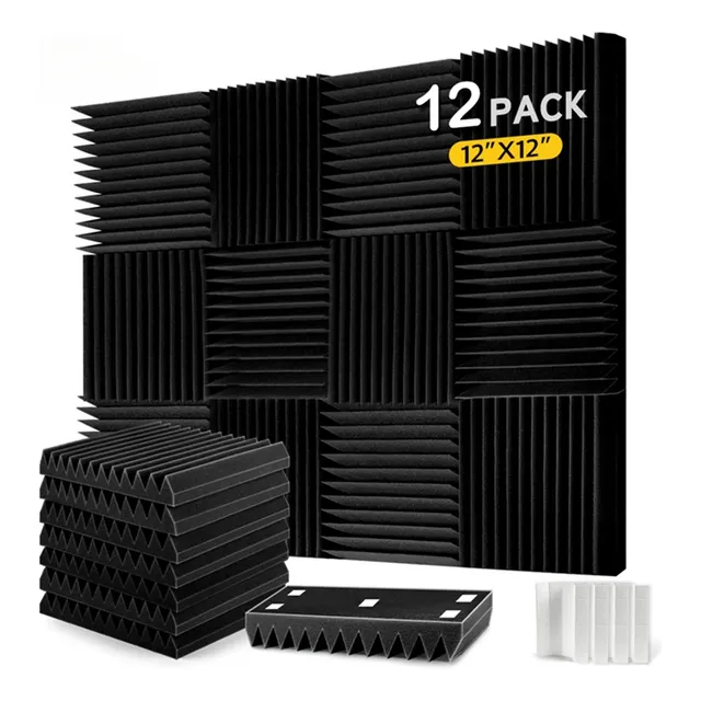 12 Paneles De Barrera Acústica Material Superabsorbente De S