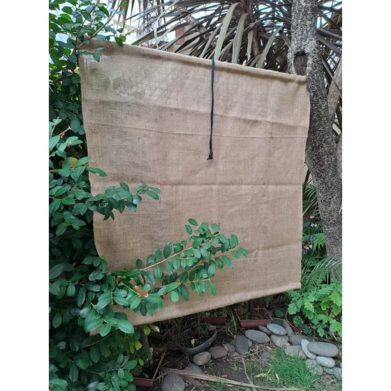 Cortinas Rústicas Enrollables De Yute Listas Para Instalar