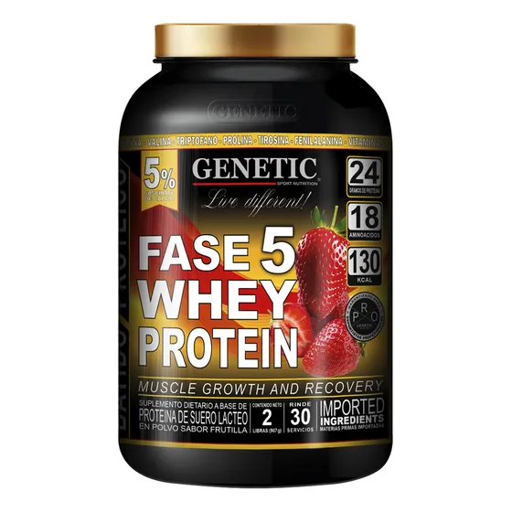 Proteína Aislada Fase 5 Masa Muscular Recuperación Genetic