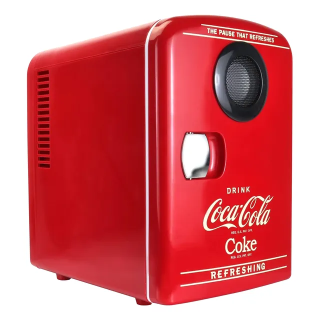 Mini Nevera Retro Coca Cola, Con Bluetooth. 110v Y 12v