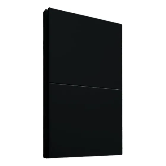 Placa Apagador Luxury 2 Interruptores 3 Vias Color Negro