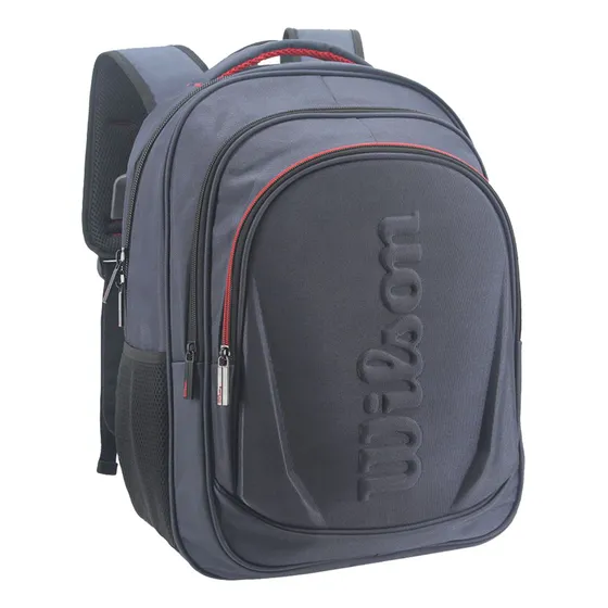 Mochila Porta Notebook Urbana Wilson con Puerto USB Rigida Tapa Dura Color Azul Oscuro 11115NR