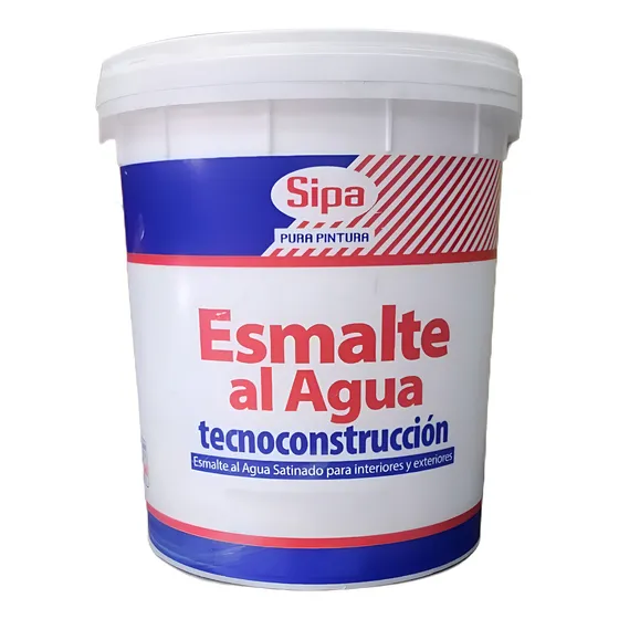 Esmalte al agua Sipa Satinado Tecno blanco 5L