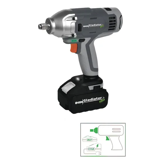 Llave De Impacto A Bateria 18v Gladiator Li8400/18c1