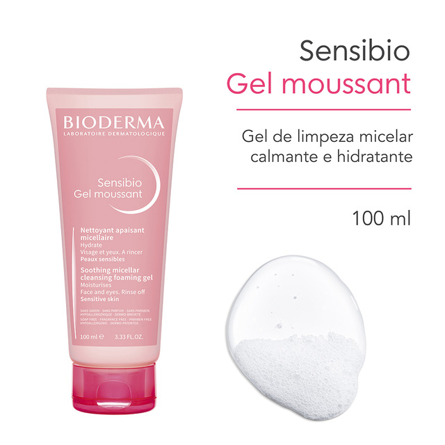 Gel Moussant Bioderma Sensibio Gel Moussant Micelar Dia/noite Para Pele Sensível De 100ml/... Gel Moussant Bioderma Sensibio Gel Moussant Micelar Dia/noite Para Pele Sensível De 100ml/...