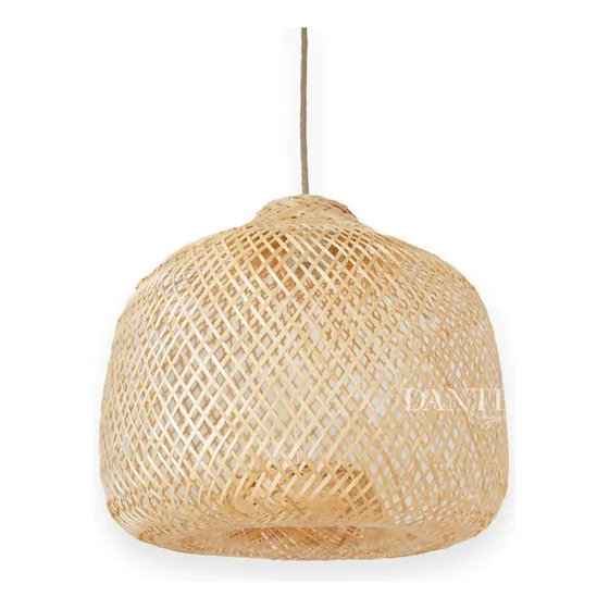 Lampara De Bambu Colgante Techo Canasto Mediano Boho