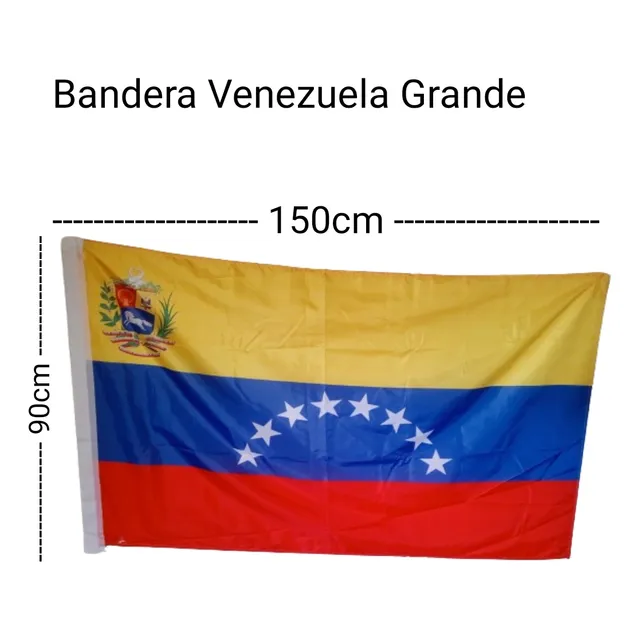 Bandera De Venezuela Modelo Grande 150x90cm, 8 Estrellas