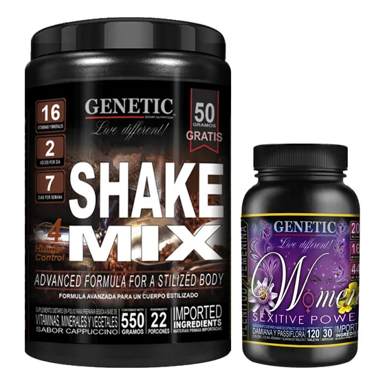 #1 Batido Dieta Control Shake Mix Plenitud Fem Women Genetic