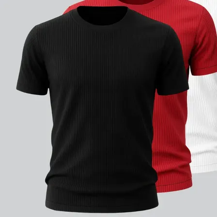 Kit 4 Camisetas Canelada Americana Masculina Ribana Premium