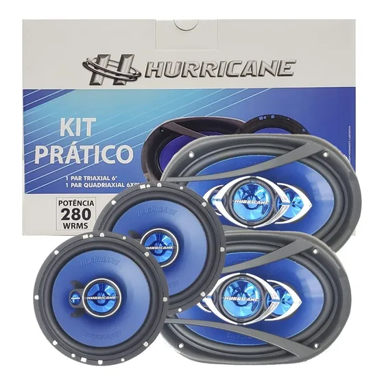 Kit Multi Uso Hurricane Pratico 4bocas De Falante 280w Total