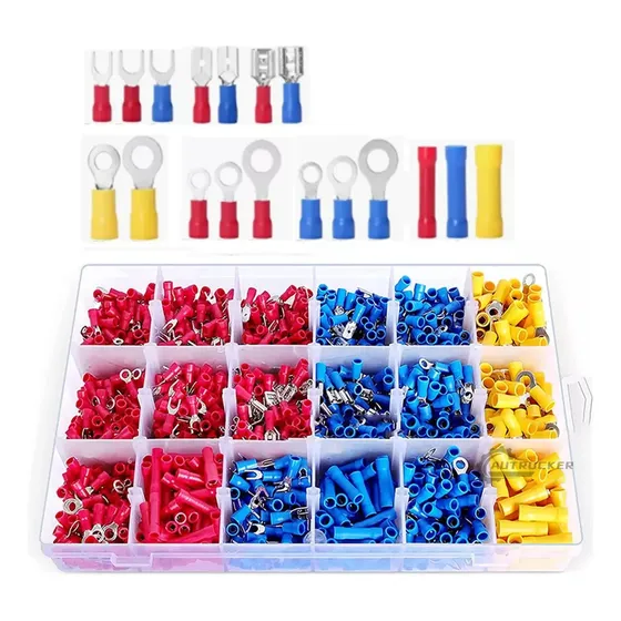 1500 Terminales de crimpado aislados Autrucker para AWG22-10 Multicolor