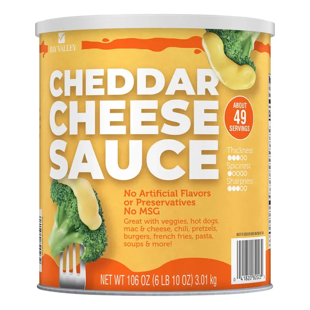 Queso Fundido Cheddar Cheese Sause Bay Valley Listo Uso