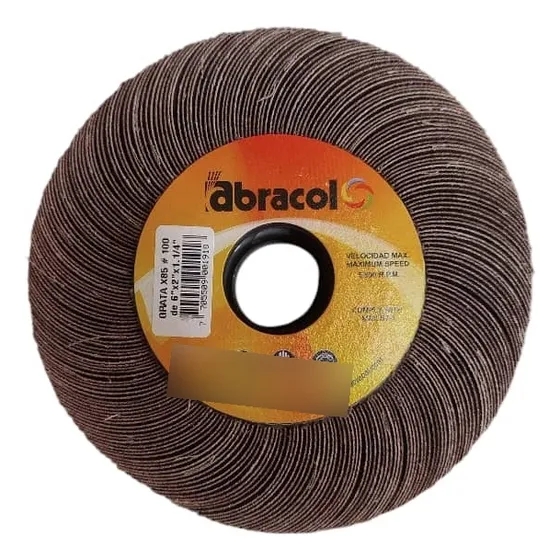 Rueda Flap Grano 100 6 X 2 X 1.1/4 Pulgadas Marca Abracol