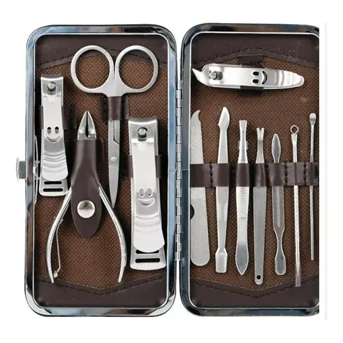 Set Manicura Pedicura Estuche 12 Piezas Alta Calidad
