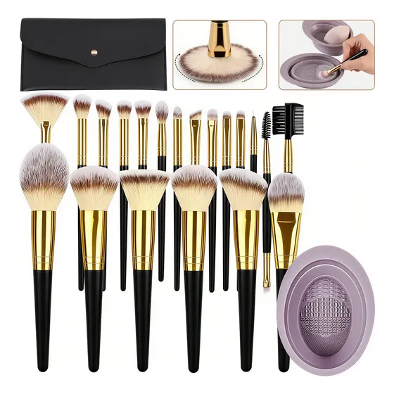 Pincel Maquiagem Profissionais Multifuncional Macio 20pcs