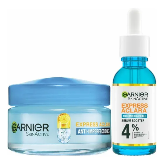Pack Garnier Express Aclara Sérum Y Crema Gel Matificante