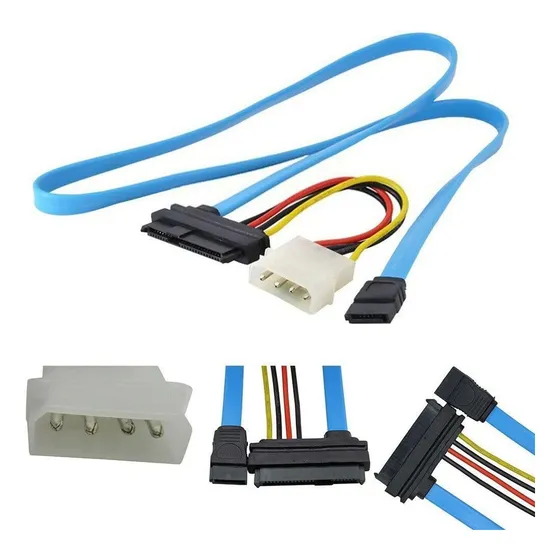 Adaptador Cable Scsi Sff-8482 Sata Pieza Conector Azul Recto