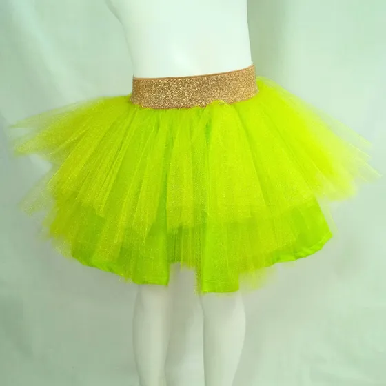 Tutus De Colores Para Niñas Pretina Plateada Y Dorada