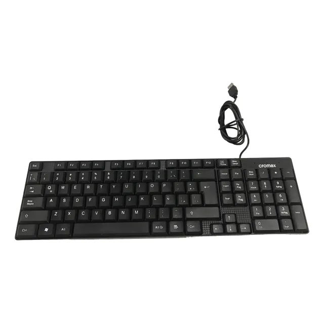 Teclado Cromax Kb501 Español Negro Negro Español Latinoamérica