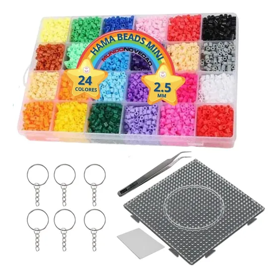 Set Por 12000 Hamas Beads Mini Estuche Perler Juegos De Mesa