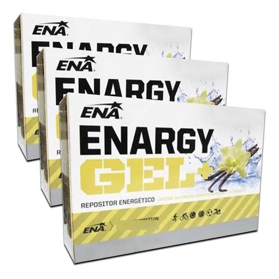 3 Cajas Enargy Gel Ena Cafeína + Energía Entrenar Running
