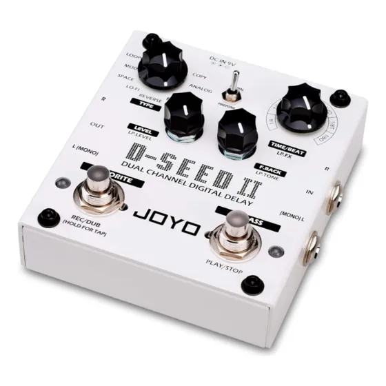 Pedal De Efeito Guitarra Joyo D Seed 2  Stereo Delay