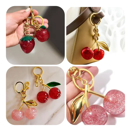 Llavero Cereza Colgantes Accesorios Para Carteras Y Bolsos