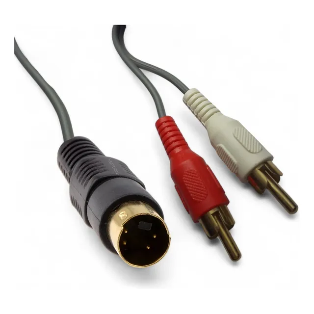 Cable 2 Rca A Mini Din 4 Pines Macho S Video 1.8m Vhs Av