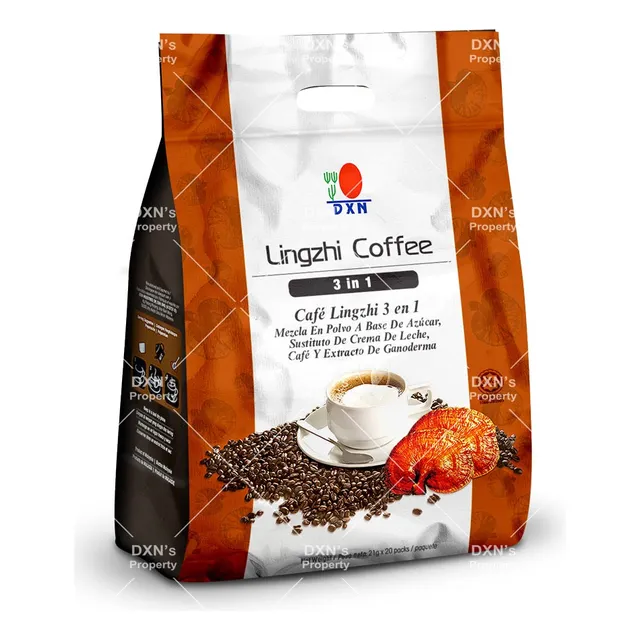 Dxn Lingzhi Cafe 3 En 1 Con Ganoderma, 20 Uni X Bolsa   