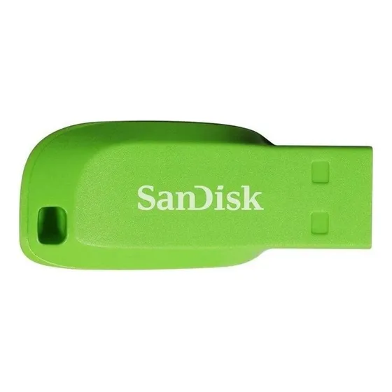 Memoria USB SanDisk Cruzer Blade SDCZ50-016G-B35 16GB 2.0 Liso verde eléctrico