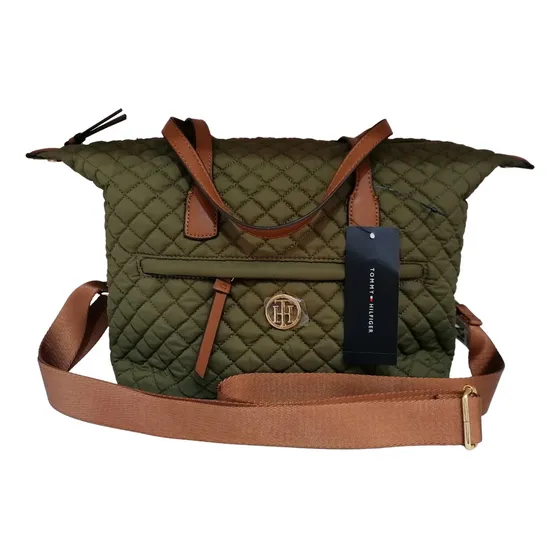 Bolso Cartera Tommy Hilfiger Original Verde Militar